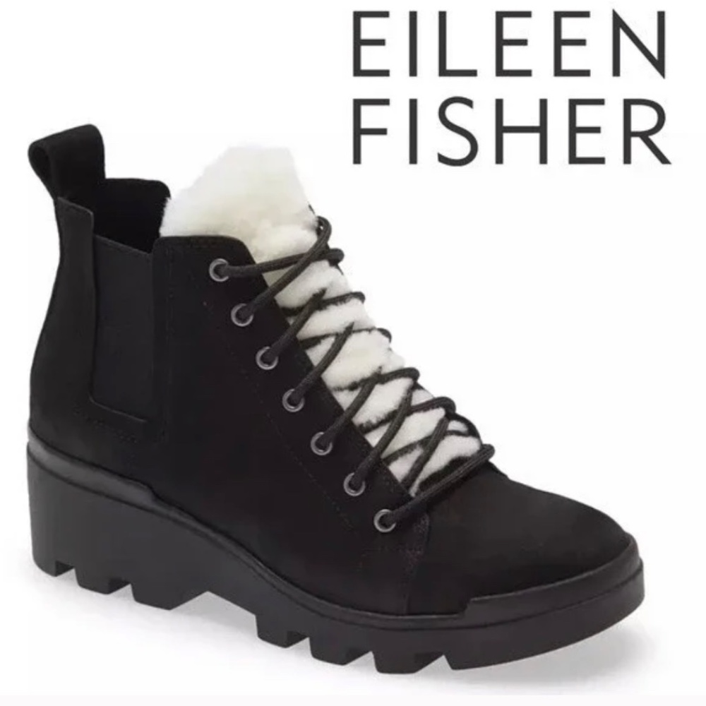 NWT Eileen Fisher Calm Lug Sole boot 6 1/2
